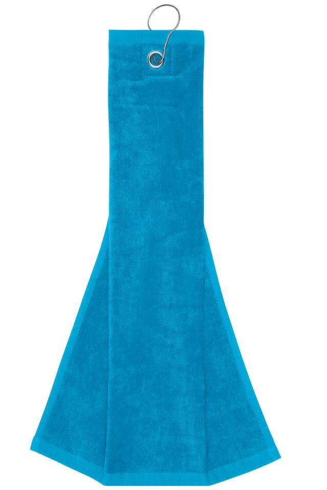 Golf Towel Golf-Velourstuch mit Öse und Karabiner blau, Gr. one size