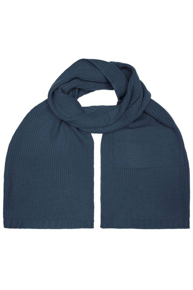Promotion Scarf Strickschal im Ripp-Design blau, Gr. one size