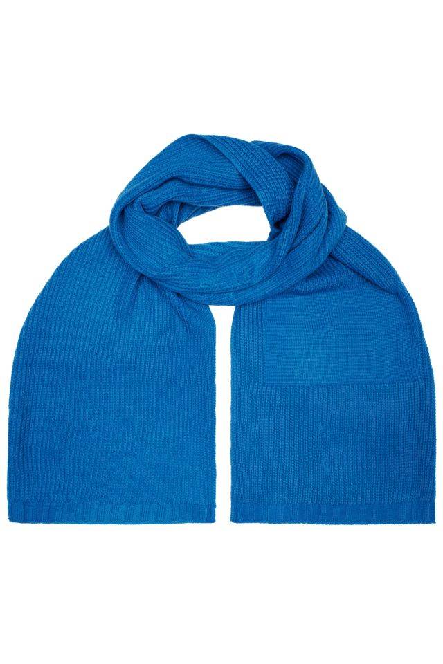 Promotion Scarf Strickschal im Ripp-Design blau, Gr. one size