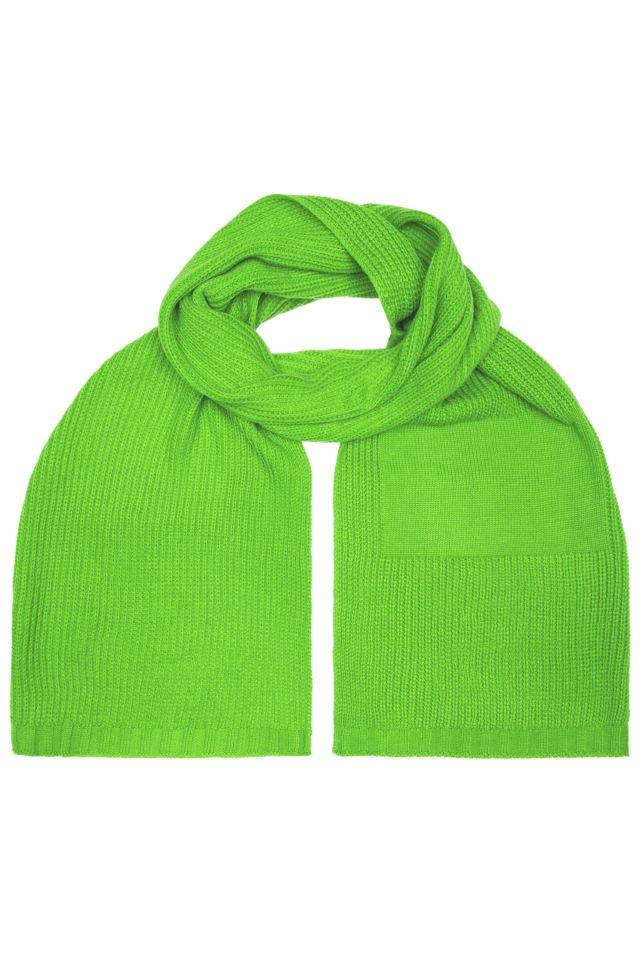 Promotion Scarf Strickschal im Ripp-Design grün, Gr. one size