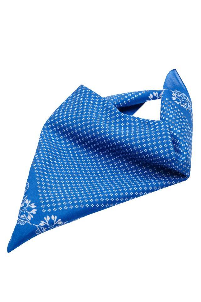Traditional Bandana Im Trachtenlook bedrucktes multifunktionales Viereck-Tuch weiß/blau, Gr. one size