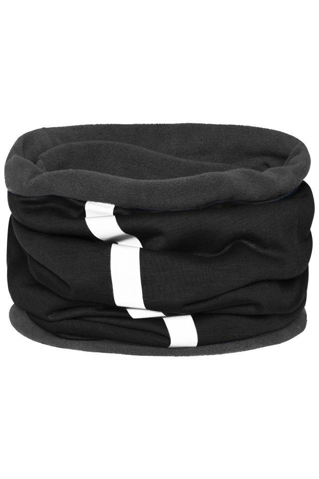 Winter X-Tube Schlauchtuch mit modischem, reflektierendem Streifen schwarz/grau, Gr. one size