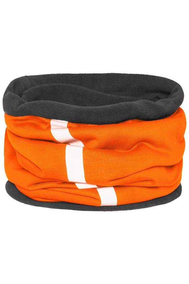 Winter X-Tube Schlauchtuch mit modischem, reflektierendem Streifen schwarz/orange/grau/neon, Gr. one size