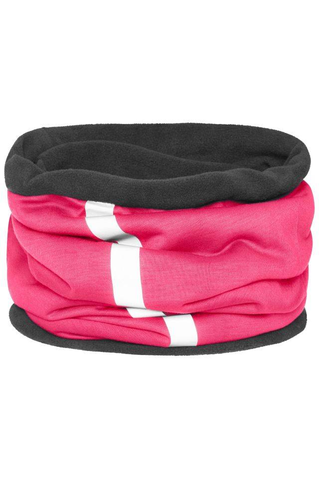 Winter X-Tube Schlauchtuch mit modischem, reflektierendem Streifen pink/schwarz/grau/neon, Gr. one size