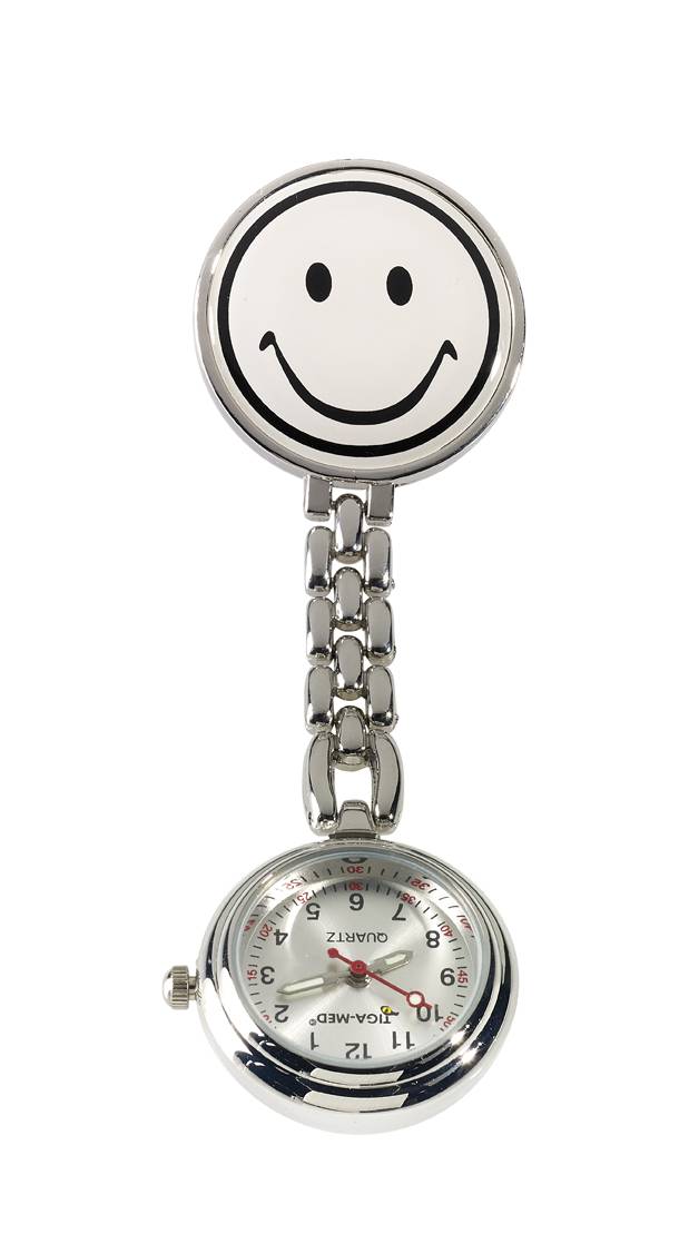 Ansteckuhr Kunststoff weiß