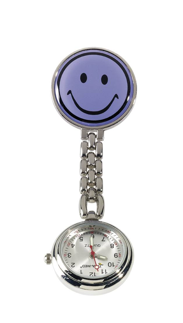 Ansteckuhr Kunststoff flieder