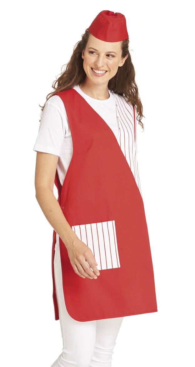 Überwurfschürze Damen rot, Gr. II