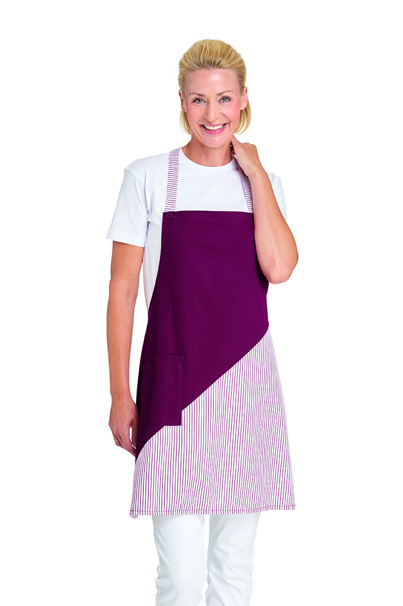 Latzschürze Unisex bordeaux, Gr. 34