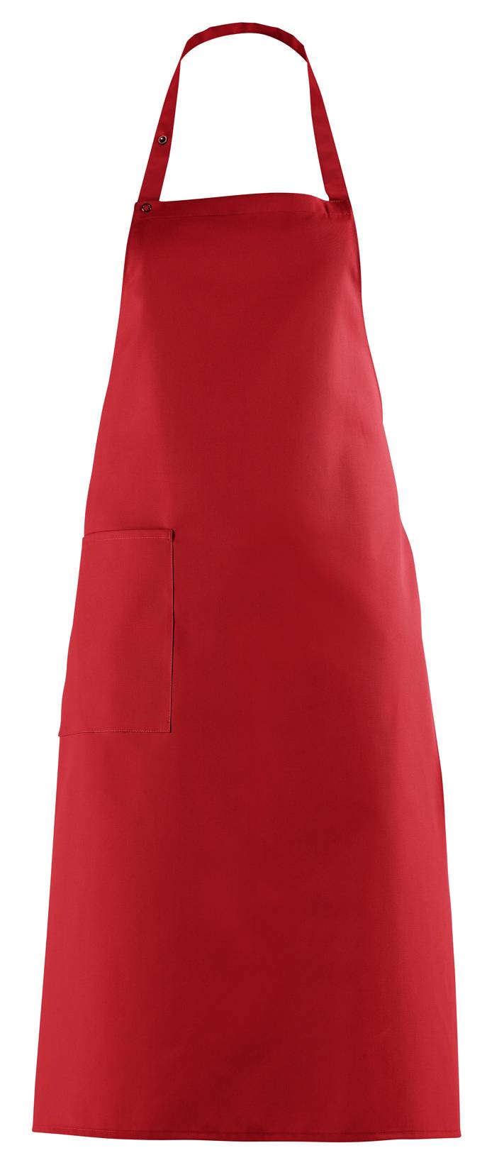 Latzschürze Druckknopfverschluss rot, Gr. 34