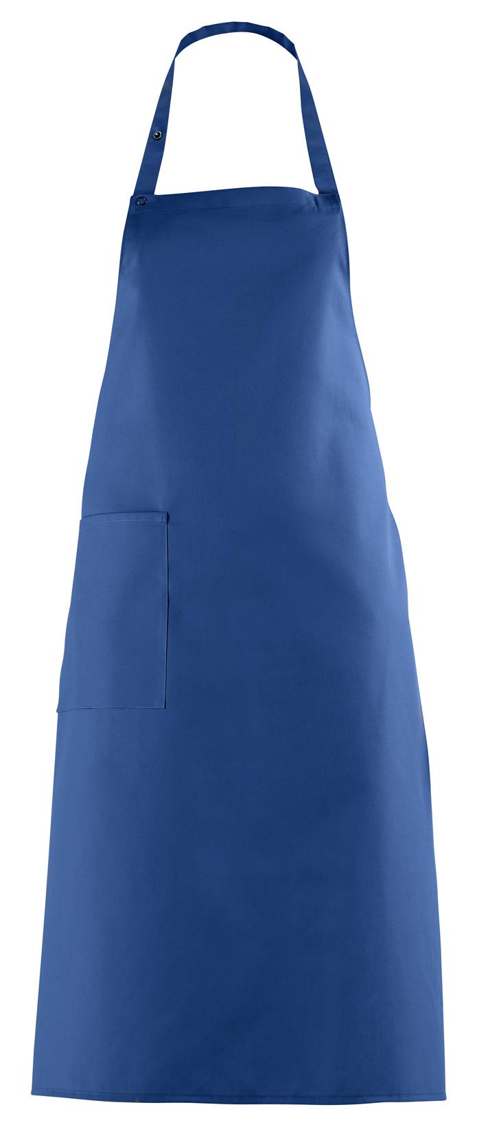 Latzschürze Druckknopfverschluss königsblau, Gr. 34