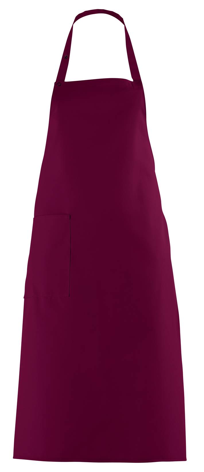 Latzschürze Druckknopfverschluss bordeaux, Gr. 34