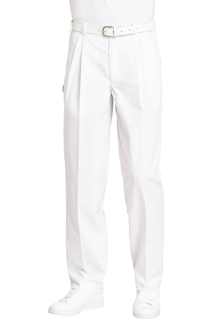 Hose Bundfalten weiß, Gr. 48