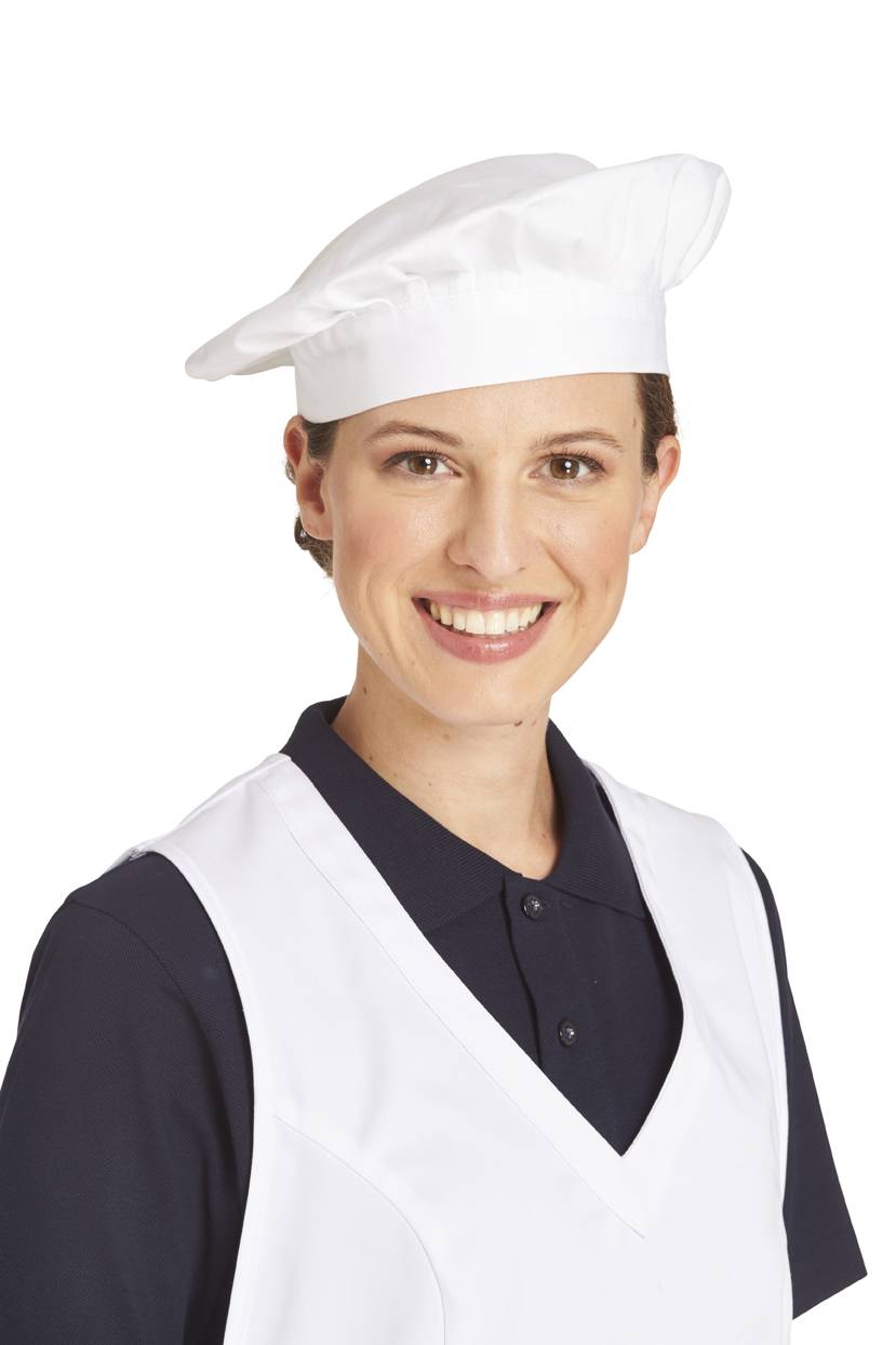 Kochmütze Universalgroesse weiß