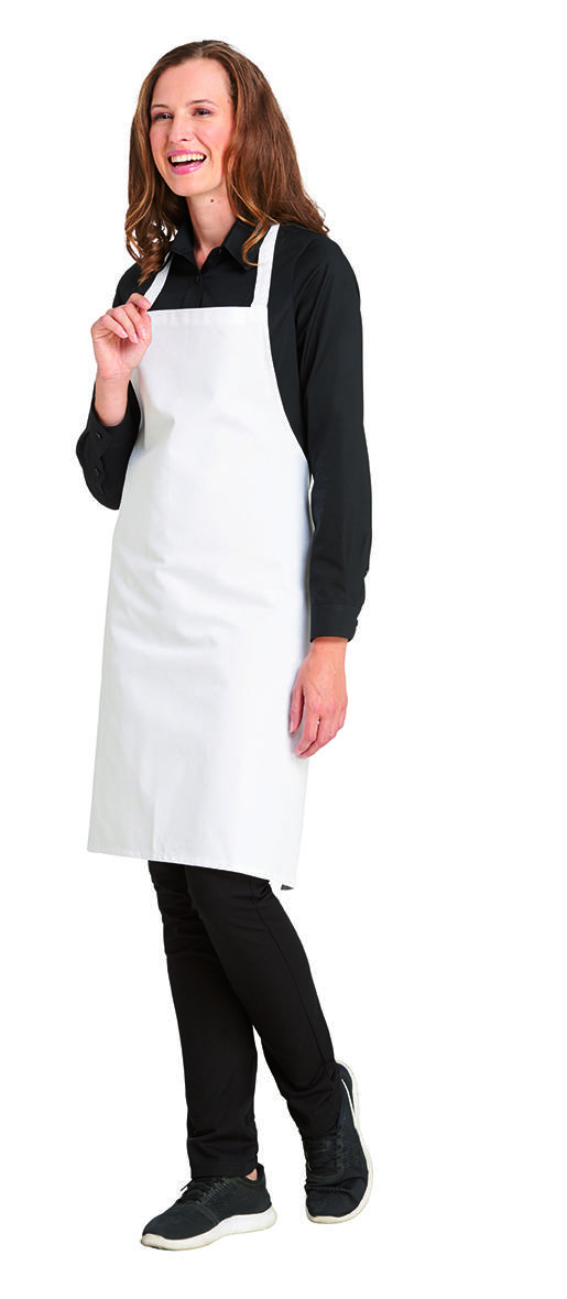 Latzschürze VE 30 Stück weiß, Gr. 34