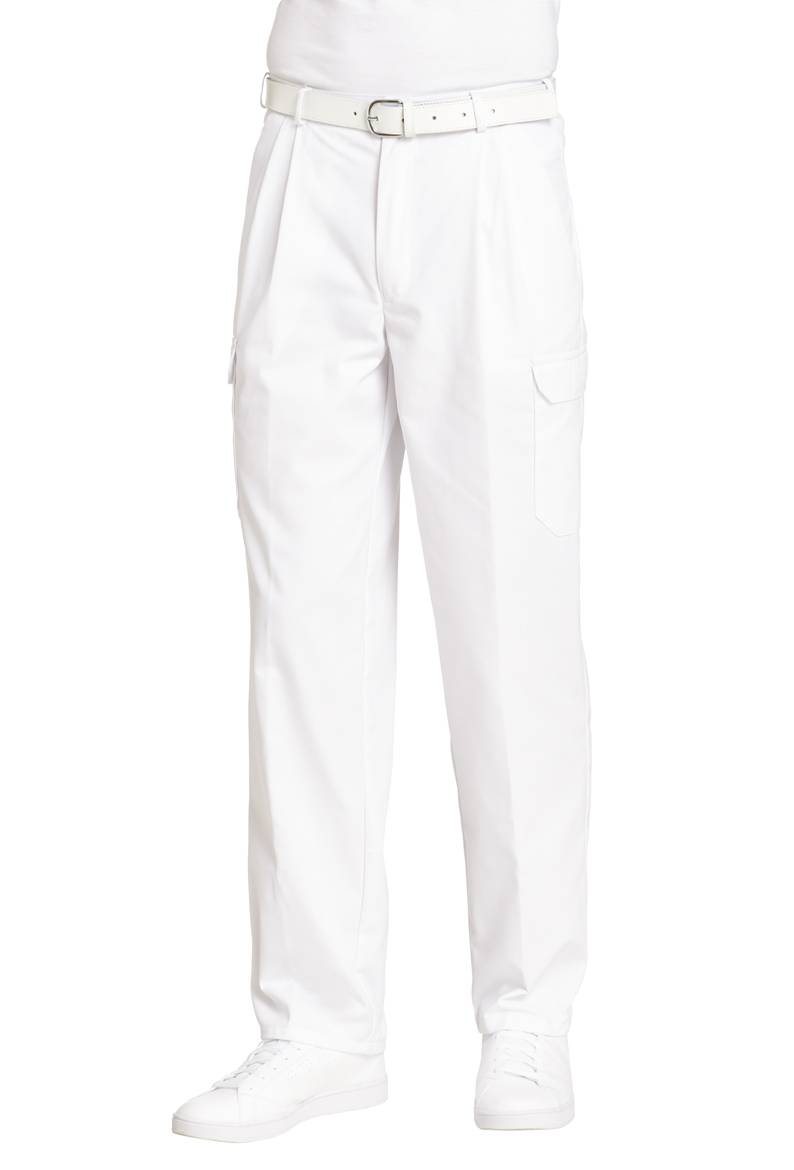 Hose zwei Schenkeltaschen weiß, Gr. 46