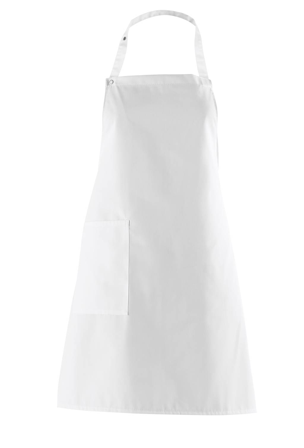 Latzschürze Nackenband verstellbar weiß, Gr. 34