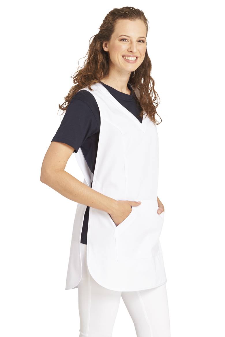 Überwurfschürze Damen weiß, Gr. II