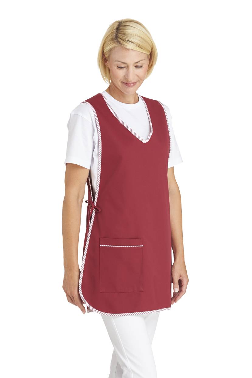 Überwurfschürze Damen bordeaux, Gr. II