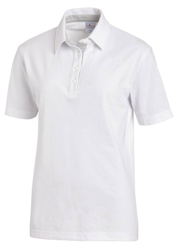 Shirt Unisex-Polo weiß/silber, Gr. L