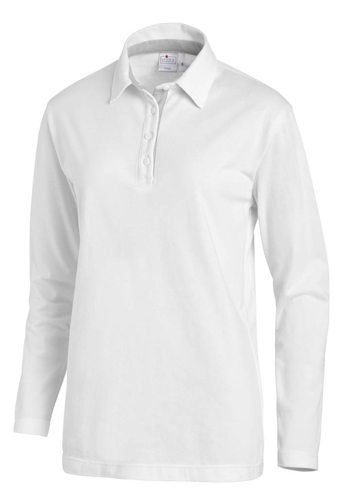 Shirt Unisex-Polo weiß/silber, Gr. L