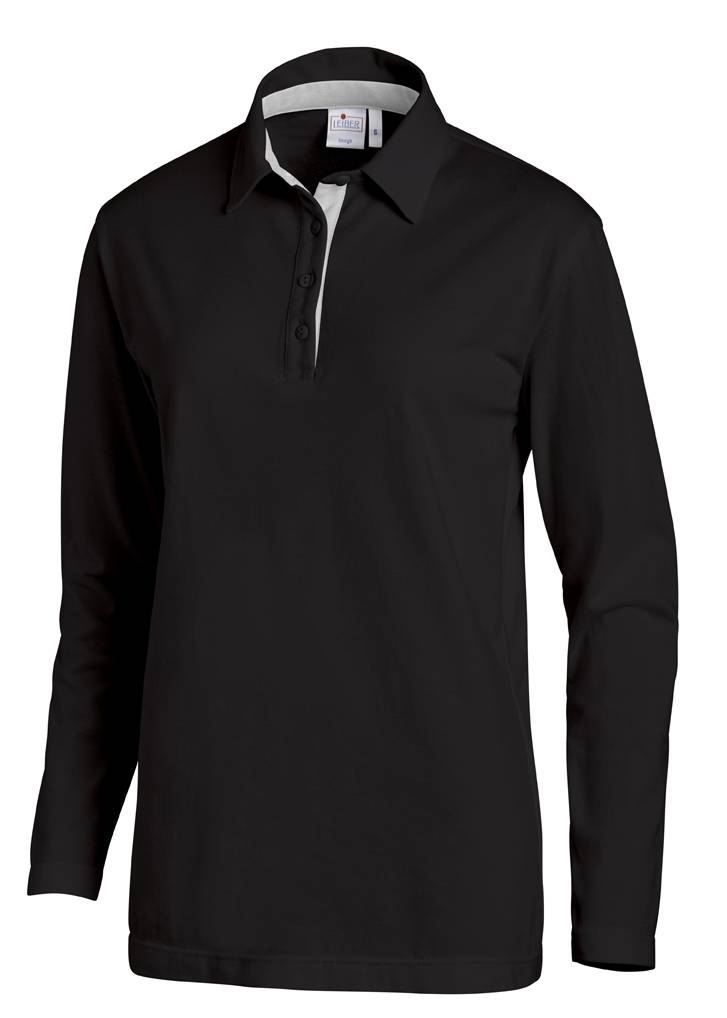 Shirt Unisex-Polo schwarz/silber, Gr. S