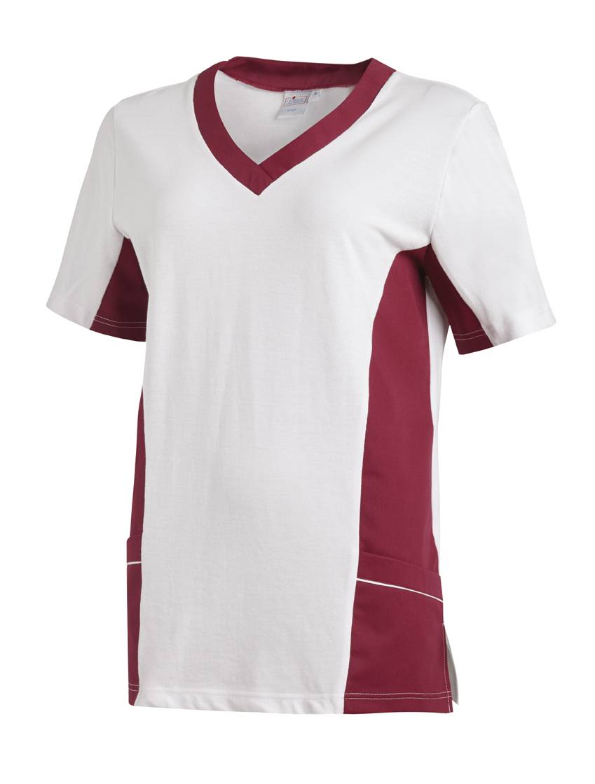 Schlupfkasack Damen weiß/beere, Gr. 3XL