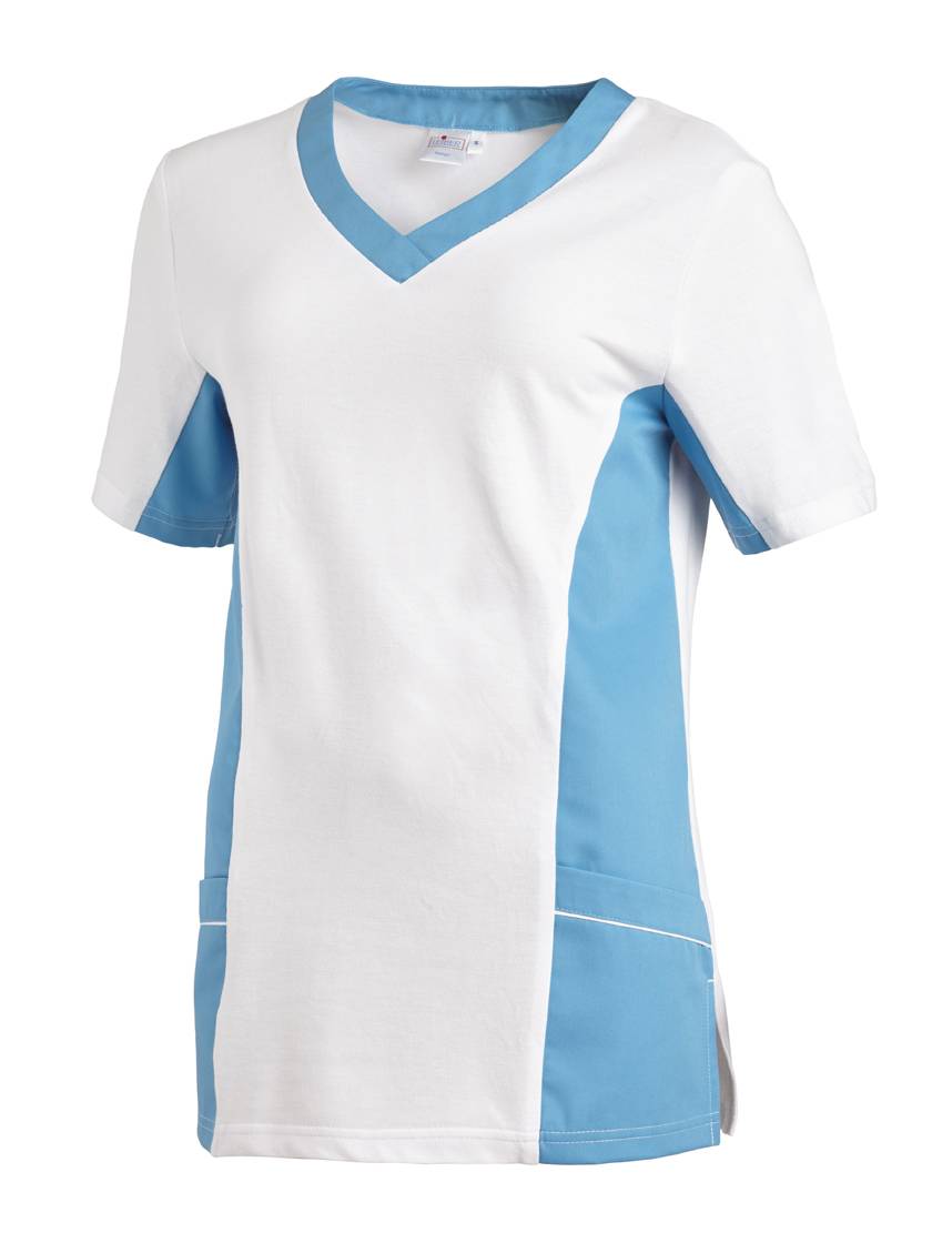 Schlupfkasack Damen weiß/türkis, Gr. XL