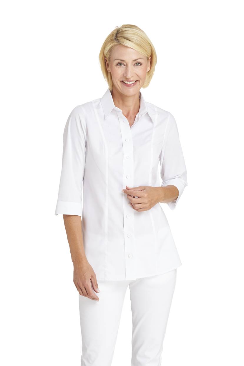 Bluse Teilungsnähte weiß, Gr. 52