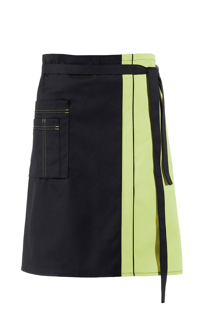 Vorbinder 2 Taschen schwarz/hellgrün, Gr. 34