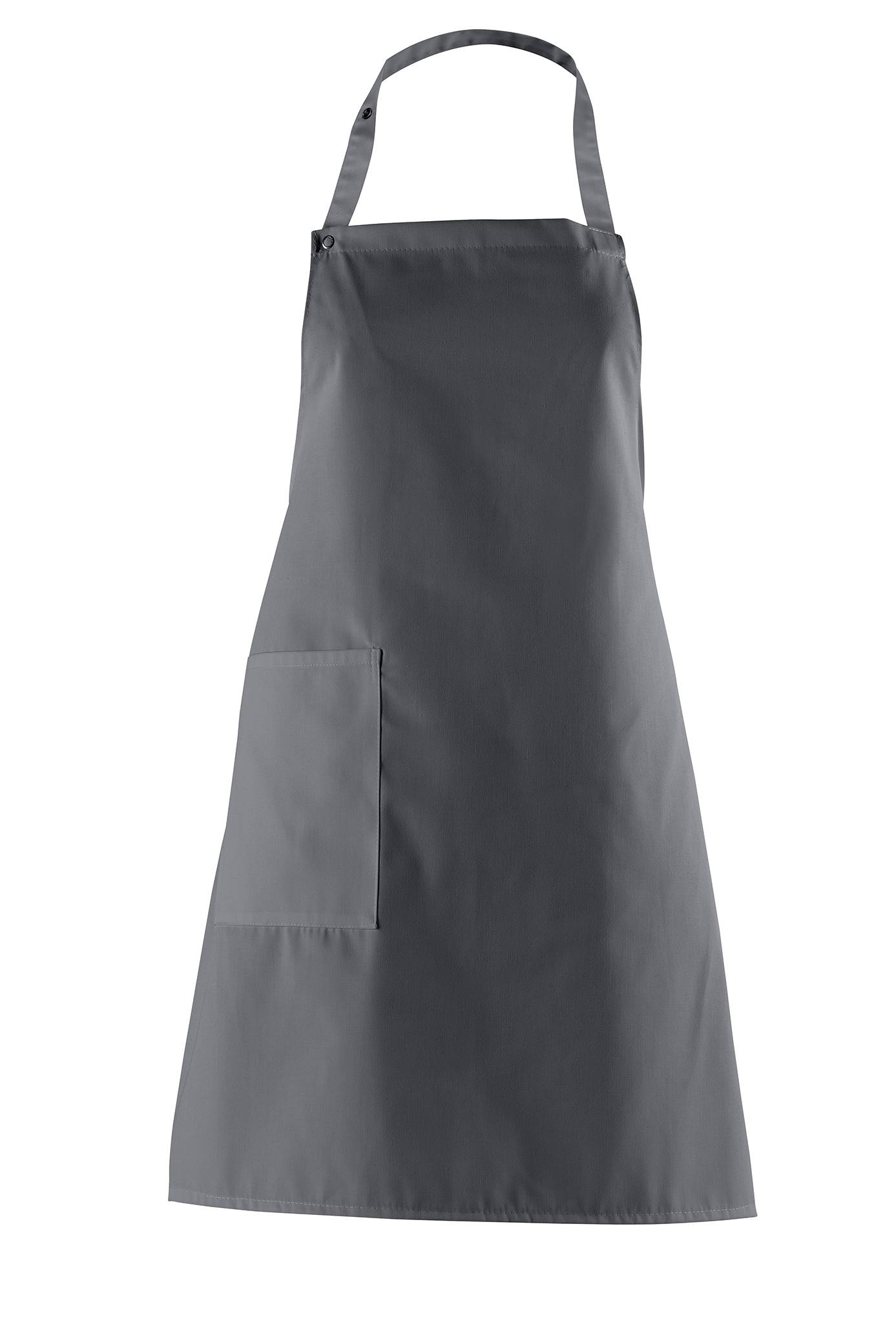 Latzschürze Nackenband verstellbar grau, Gr. 34