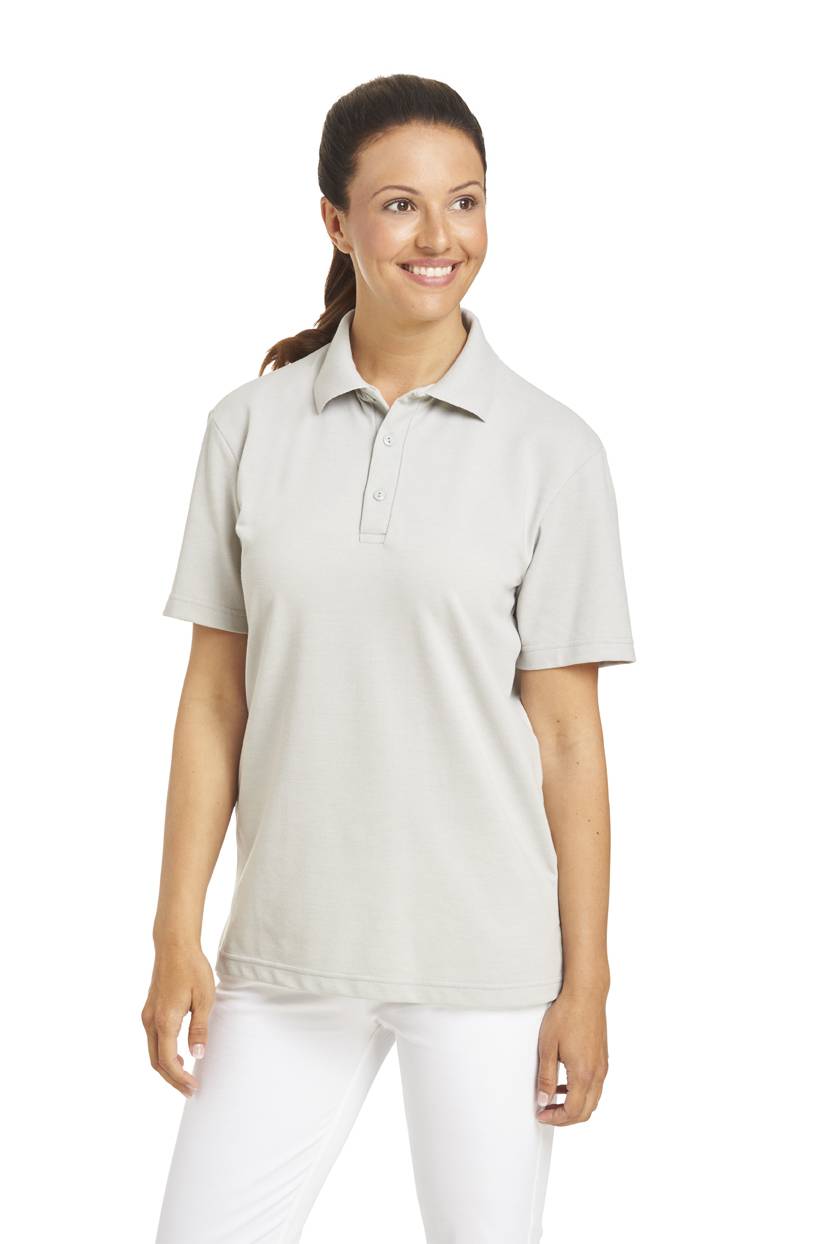 Shirt Unisex-Polo silbergrau, Gr. M