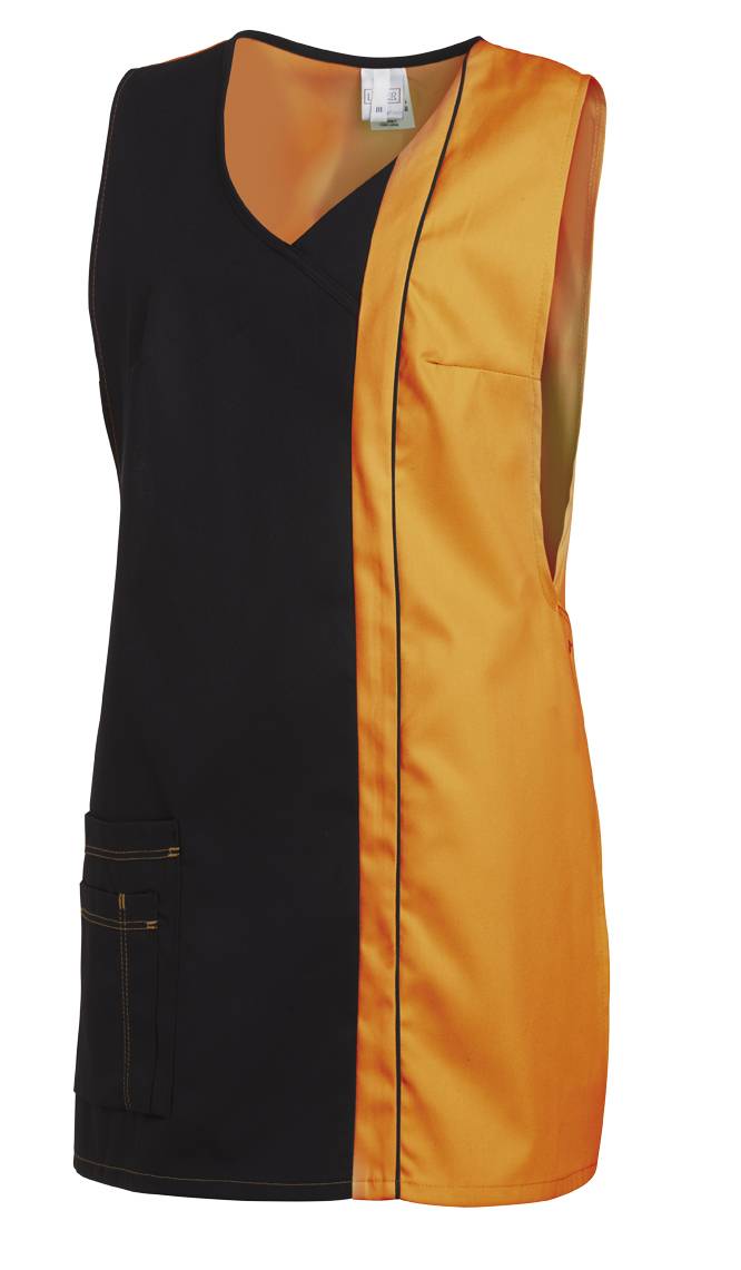Überwurfschürze seitlichem Druckknopfverschluss schwarz/sun, Gr. III