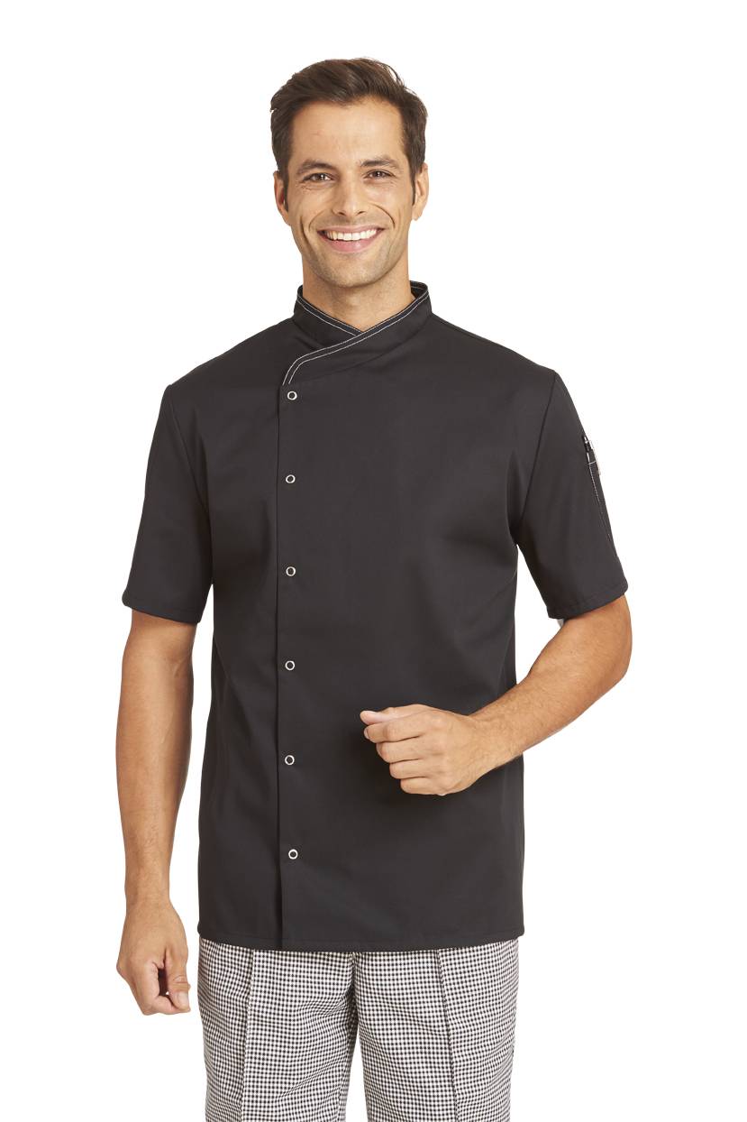 Kochjacke Herren schwarz, Gr. 48