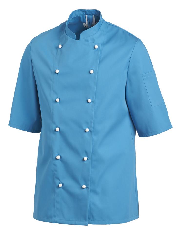 Kochjacke Unisex türkis, Gr. 48