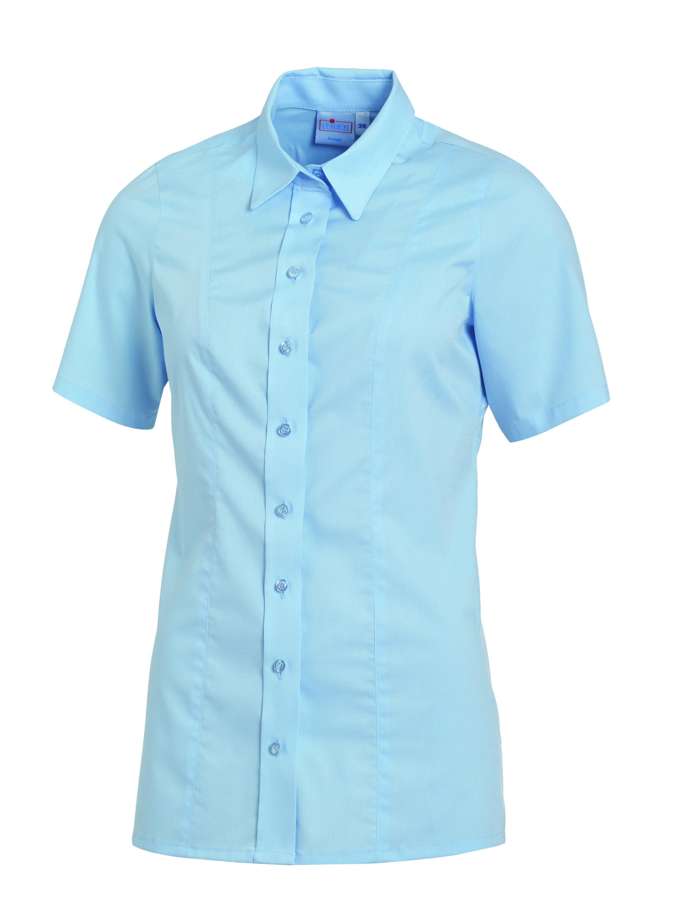 Bluse Teilungsnähte hellblau, Gr. 38