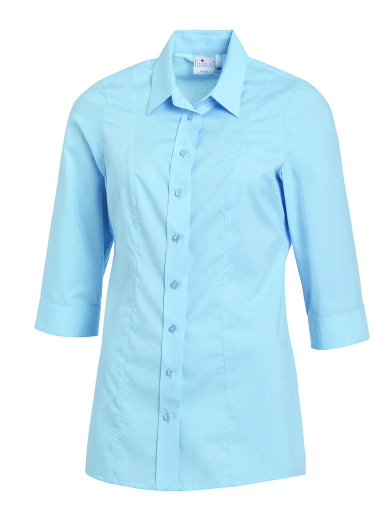 Bluse Teilungsnähte hellblau, Gr. 44