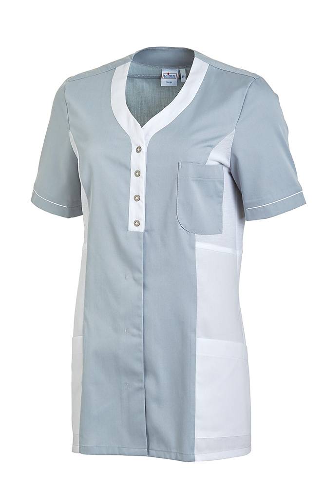 Kasack Damen silbergrau/weiß, Gr. 48