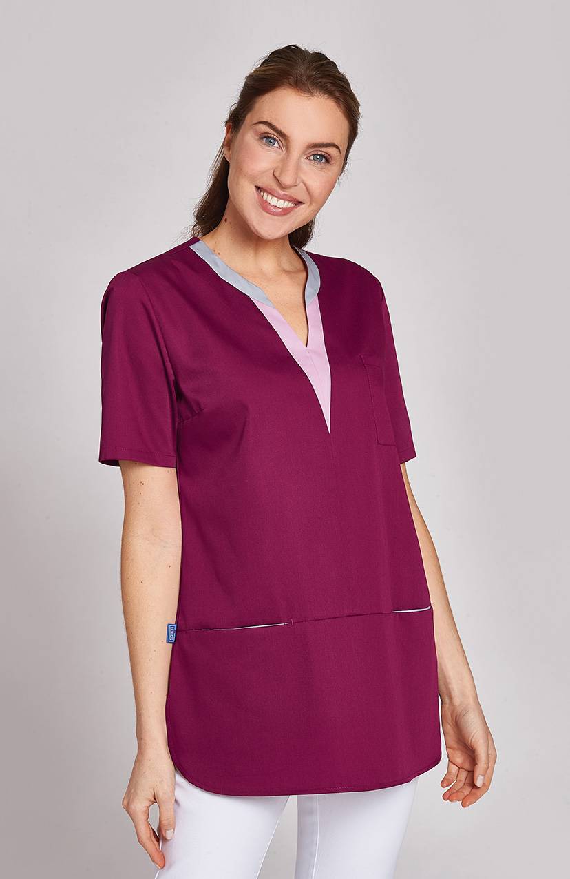 Schlupfkasack Damen beere/lavendel, Gr. 3XL