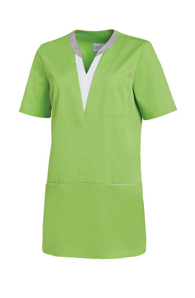 Schlupfkasack Damen maigrün/weiß, Gr. 3XL