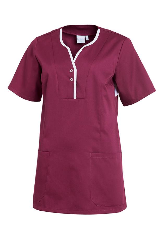 Schlupfkasack Damen beere/weiß, Gr. XL