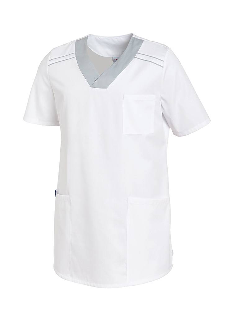Schlupfkasack Unisex weiß/silber, Gr. S