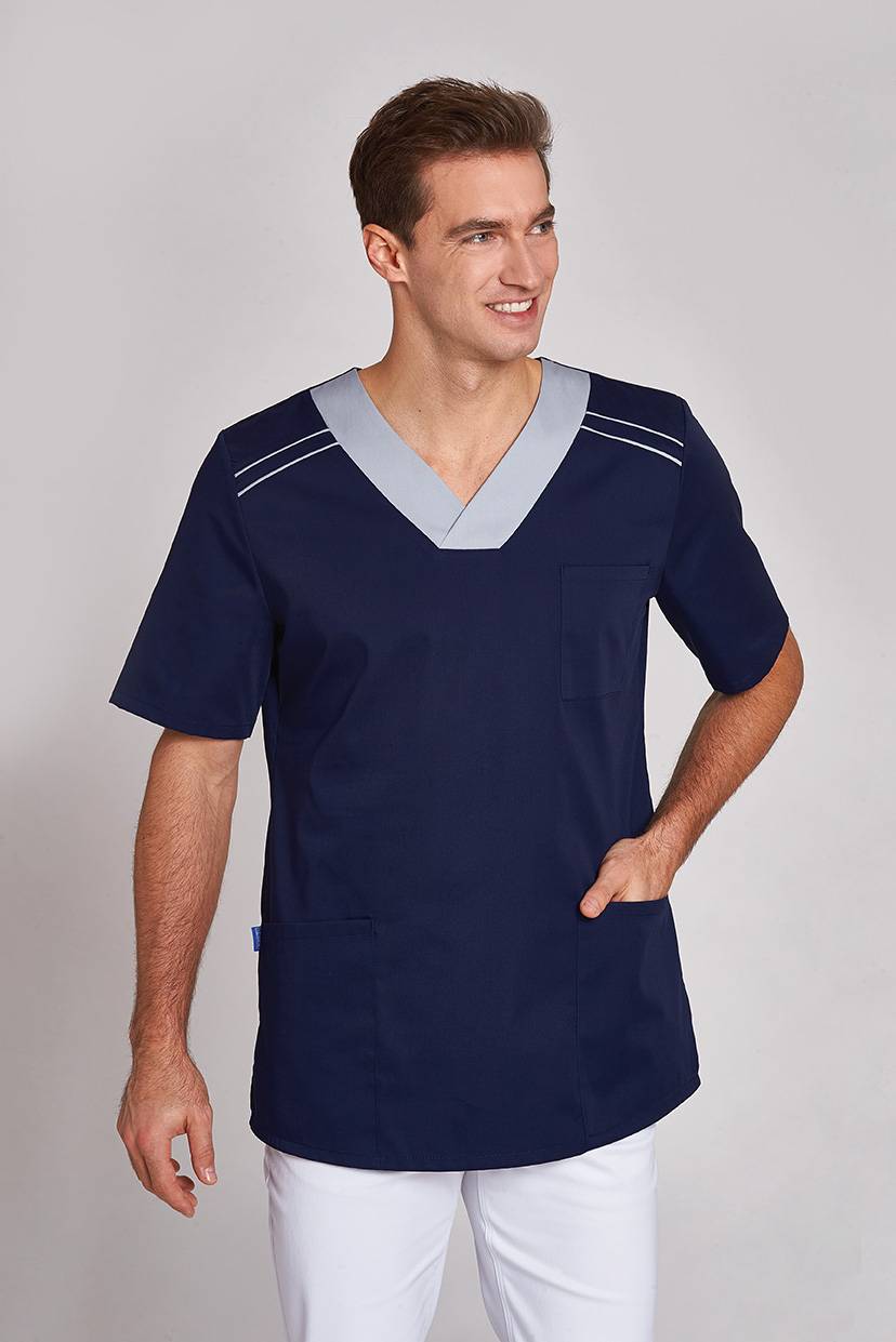 Schlupfkasack Unisex marine/silbergrau, Gr. S