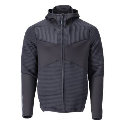Microfleecejacke Fleecepullover, Kapuze, Reißverschluss L