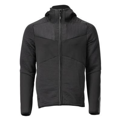 Microfleecejacke Fleecepullover, Kapuze, Reißverschluss S