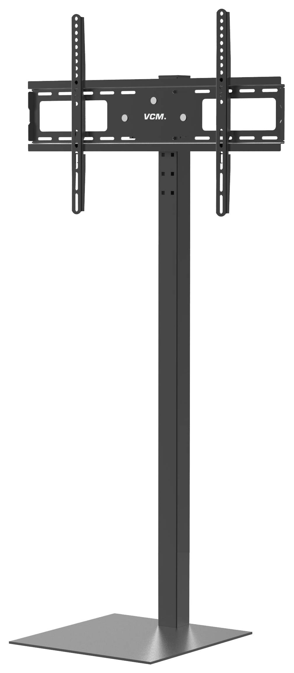 TV Standfuß Alu Rack Fernseh Glas Zanta