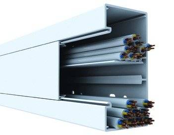 ELTROPA Geräteeinbaukanal Kst 130x60mm EBR 60130/80 w ws RAL9001 unbeh
