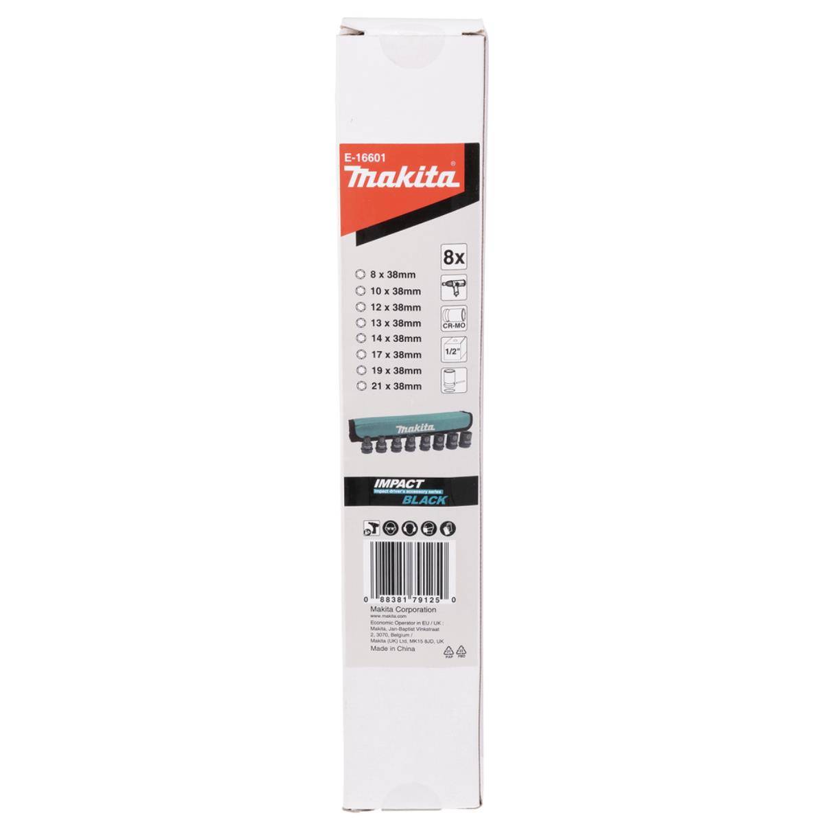 Makita Jeu de douilles à choc IMPACT BLACK 1/2 - 8 pcs.
