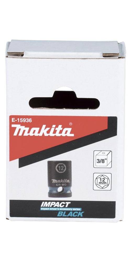 makita Steckschlssel E-15936 Impact Black 3/8Zoll Auen-4kt D.12mm kurz