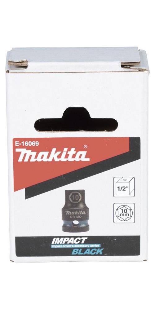makita Steckschlssel E-16069 Impact Black 1/2Zoll Auen-4kt D.10mm kurz