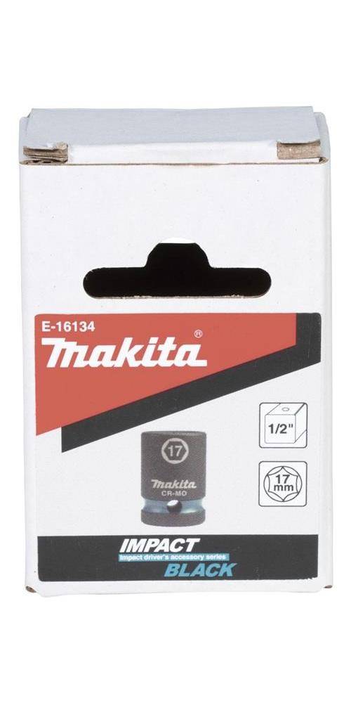 makita Steckschlssel E-16134 Impact Black 1/2Zoll Auen-4kt D.17mm kurz